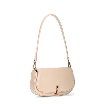Bolsa Baguete Bege Alça De Ombro
