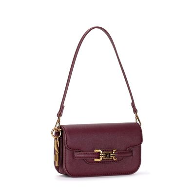 Bolsa Pequena Risco Vermelho Merlot Alça De Ombro