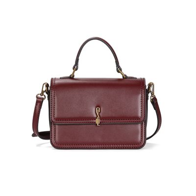 Bolsa Pequena Soft Vermelho Merlot Alça Transversal