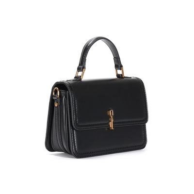 Bolsa Pequena Soft Preta Alça Transversal