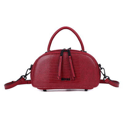 Bolsa Baú Lizard Vermelha Duas Alças