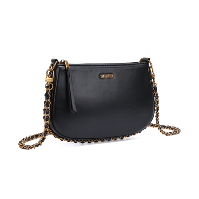 Bolsa Pequena Soft Preta Alça Transversal