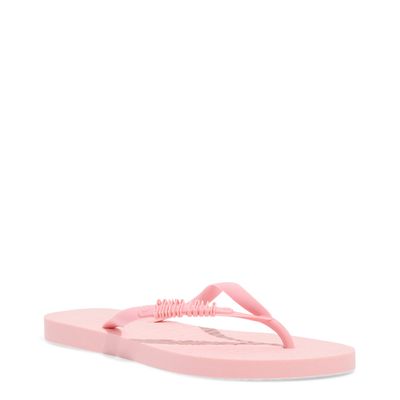 Chinelo Flip Flop Borracha Rosa E Necessaire Transparente
