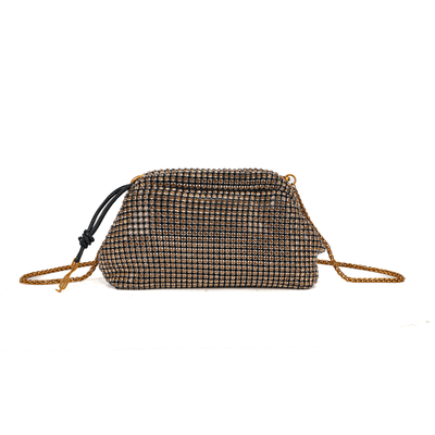 Bolsa Cristal Marrom Alça Transversal