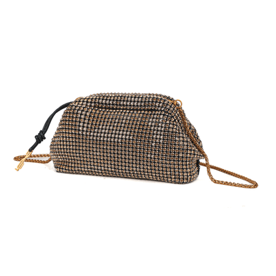 Bolsa Cristal Marrom Alça Transversal