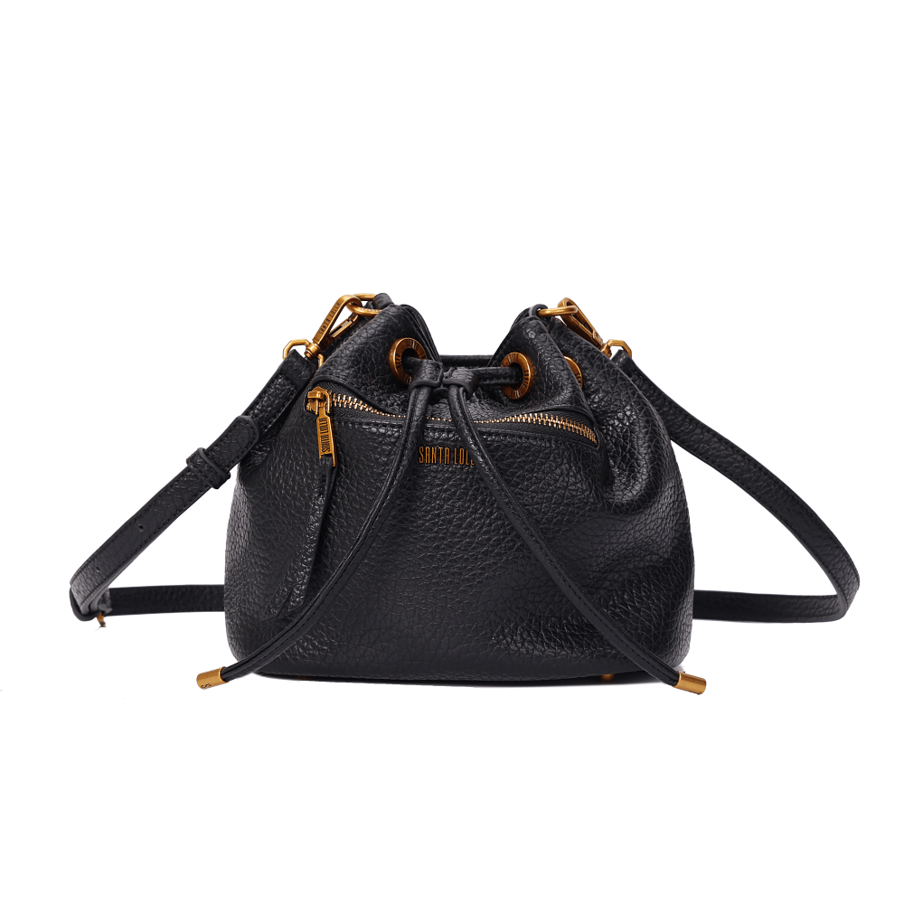 Bolsa Bucket Floater Preta Alça Transversal - Santa Lolla