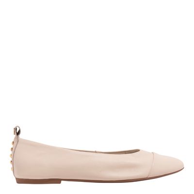 Sapatilha Couro Nobre Soft Off White Bico Redondo