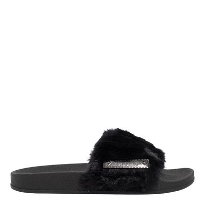 Chinelo Slide Borracha Pelos Preto