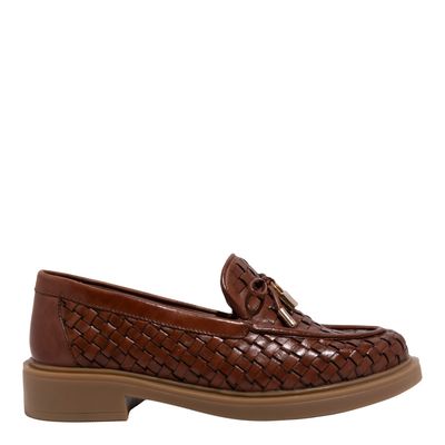 Mocassim Tramado Marrom Safari Cadeado