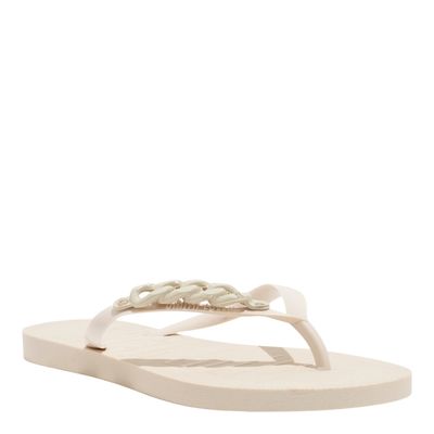 Chinelo Flip Flop Injetado Borracha Off White