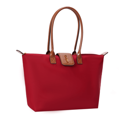 Bolsa Shopper Nylon Vermelho Alça De Ombro