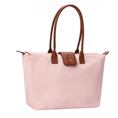 Bolsa Shopper Nylon Rosa Mate Alça De Ombro