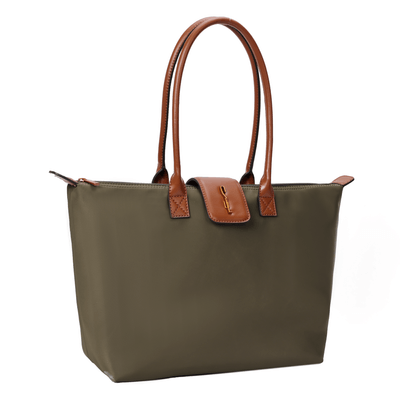 Bolsa Shopper Nylon Verde Forest Alça De Ombro
