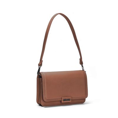 Bolsa Pequena Soft Marrom Safari Alça De Ombro