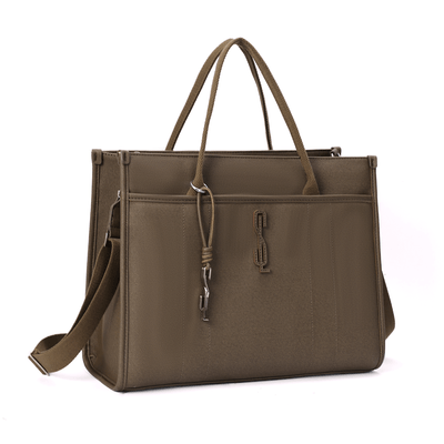 Bolsa Shopper Canvas Verde Duas Alças