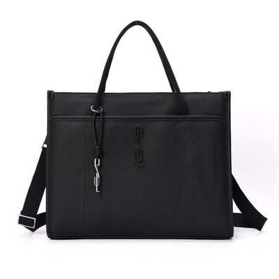 Bolsa Shopper Canvas Preta Duas Alças