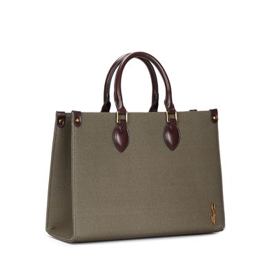 Bolsa Tote Canvas Verde Duas Alças