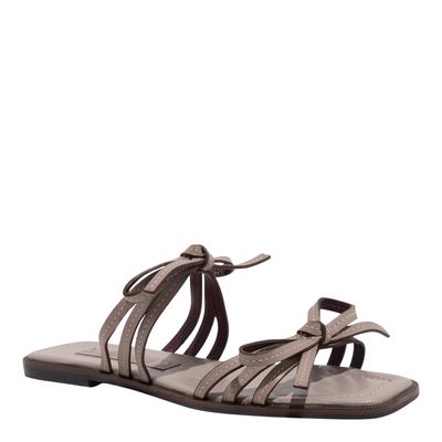 Rasteira Couro Nobre Soft Cinza