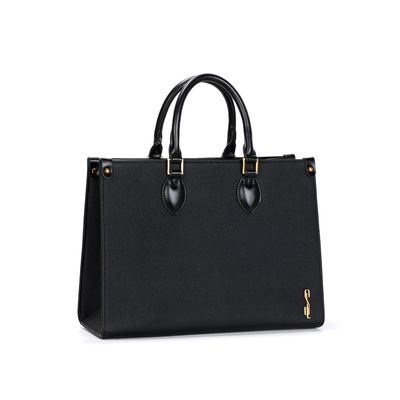 Bolsa Tote Canvas Preta Alça De Ombro