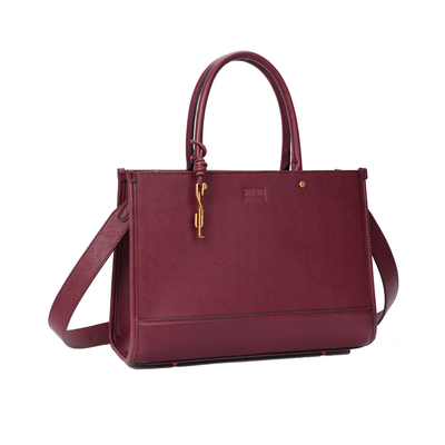 Bolsa Tote Risco Vermelho Merlot Duas Alças