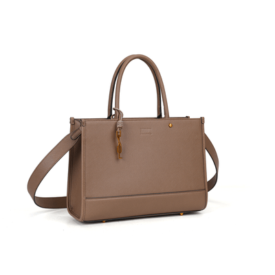 Bolsa Tote Risco Marrom Duas Alças