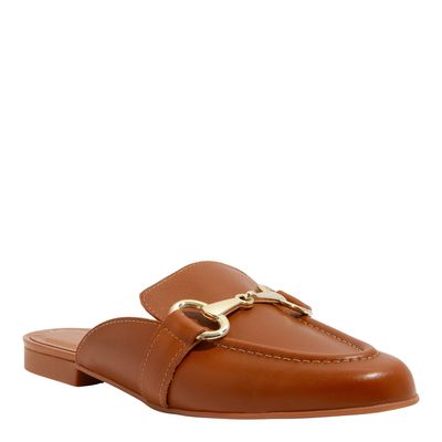 Mocassim Mule Couro Nobre Marrom Safari