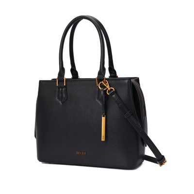 Bolsa Tote Risco Preta Duas Alças