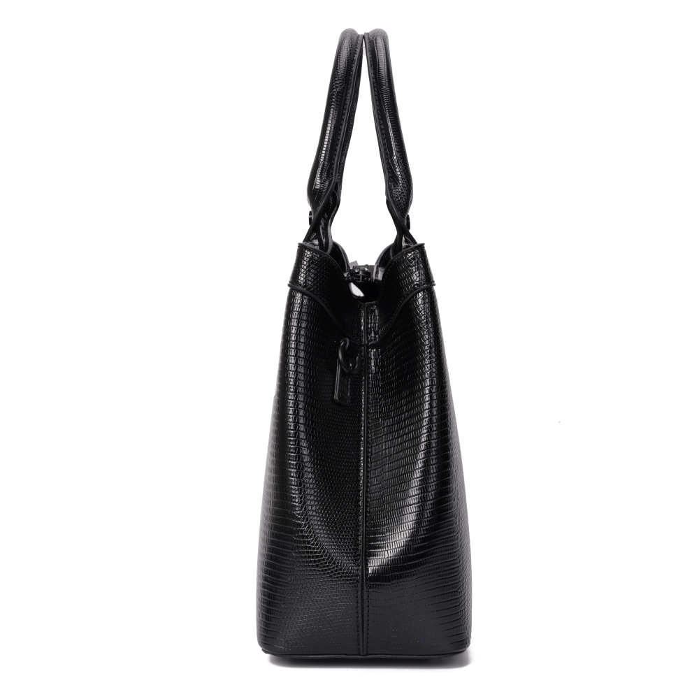 € Bolsa Tote Lizard Preto Duas Alças - Santa Lolla
