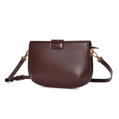Bolsa Média Soft Marrom Alça Transversal