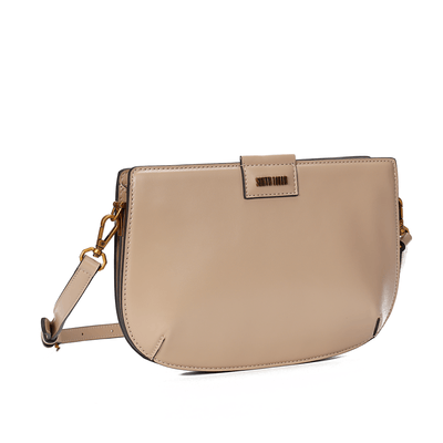 Bolsa Média Soft Bege Alça Transversal