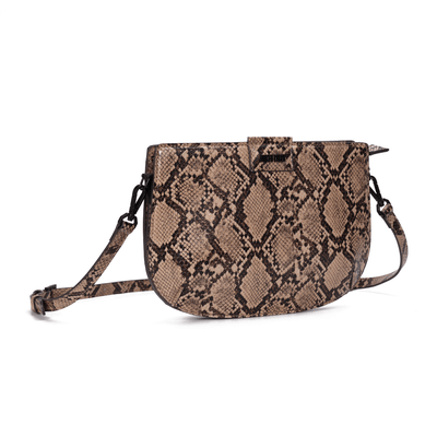 Bolsa Média Animal Print Estampa Cobra Alça Transversal
