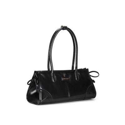 Bolsa Glossy Preta Alça De Ombro
