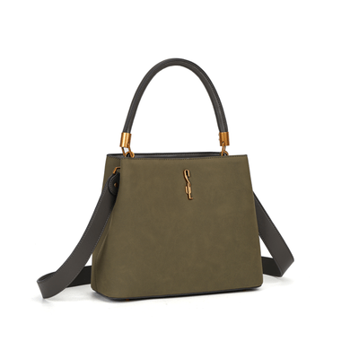 Bolsa Tote Camurça Verde Duas Alças