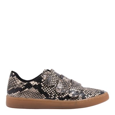 Tênis Couro Velcro Animal Print Estampa Animal Print Cobra