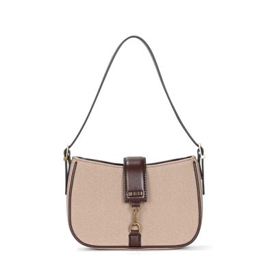 Bolsa Canvas Marrom Alça De Ombro