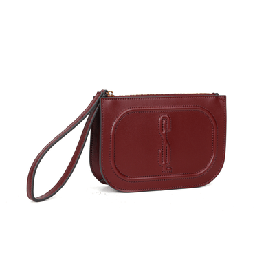 Clutch Soft Vermelho Bordô Alça De Mão