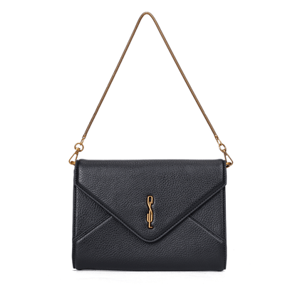 Bolsa Clutch Envelope Floater Preta Alça De Mão