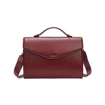 Bolsa Clutch Envelope Soft Vermelho Bordô Alça Transversal