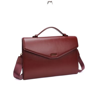 Bolsa Clutch Envelope Soft Vermelho Bordô Alça Transversal