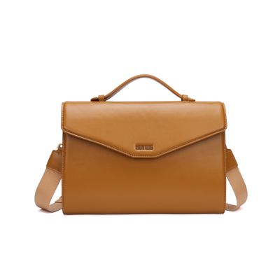 Bolsa Clutch Envelope Soft Caramelo Alça Transversal
