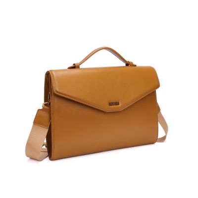 Bolsa Clutch Envelope Soft Caramelo Alça Transversal