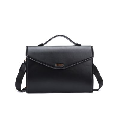Bolsa Clutch Envelope Soft Preta Alça Transversal