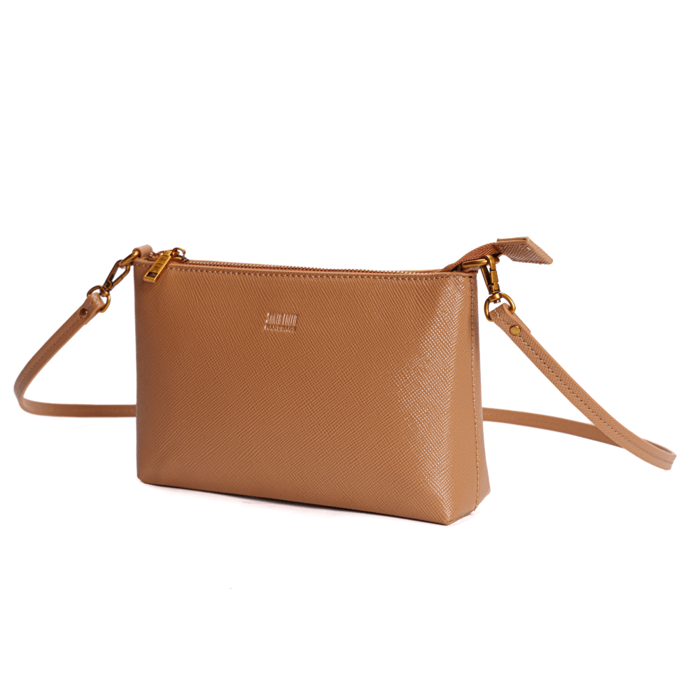 カッピエロ CARRIELLO Bolsa Clutch Risco Caramelo Alça Transversal - Santa Lolla