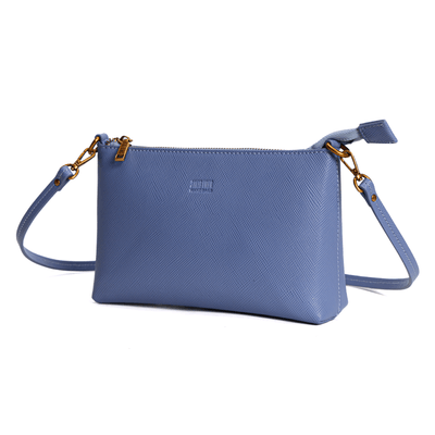 Bolsa Clutch Risco Azul Alça Transversal