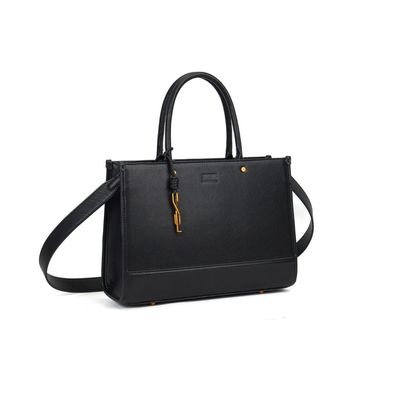 Bolsa Tote Risco Preta Duas Alças