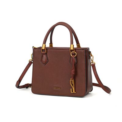 Bolsa Tote Risco Marrom Duas Alças
