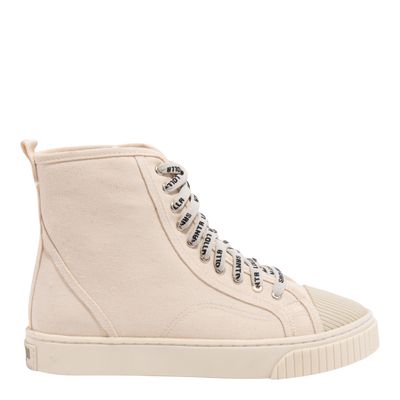 Tênis Lona Cano Alto Bege