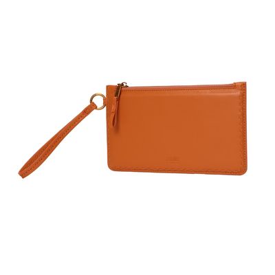 Clutch Soft Marrom Alça De Mão