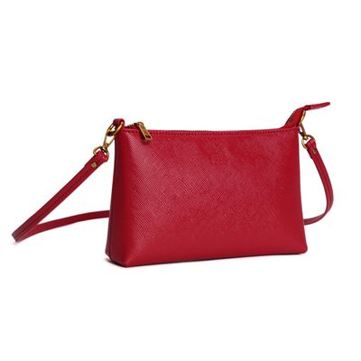 Bolsa Clutch Risco Vermelho Alça Transversal