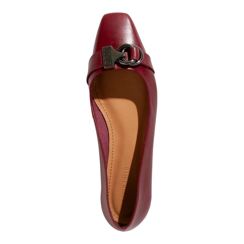 Sapatilha Couro Nobre Vermelho Merlot - Santa Lolla Sapatilha Couro Nobre Vermelho Merlot - Santa Lolla